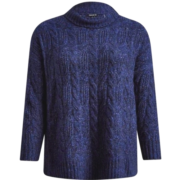 ❤NWT VINTAGE TORRID SWEATER - VEGAN CASHMERE TURTLE NECK - SUPER SOFT- PLUS SIZE - Picture 9 of 12
